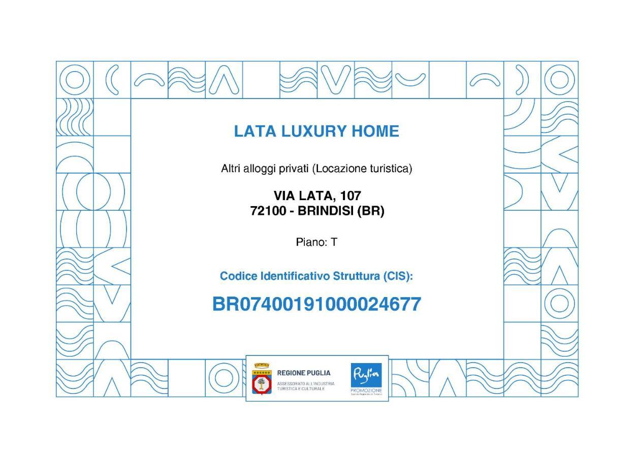 Lata Luxury Home Casa Vacanze Brindisi Exterior photo
